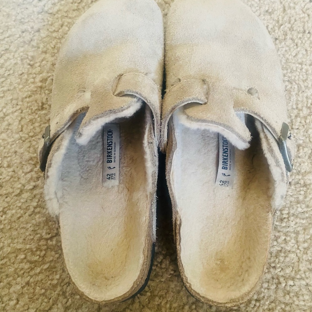 Boston Sheerling Suede Birkenstocks Taupe size 42 - Picture 3 of 6